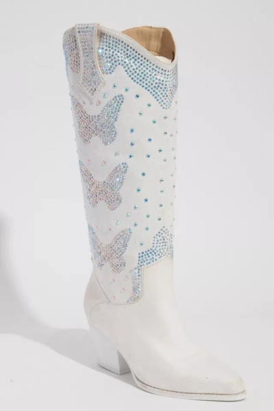 Sparkl Butterfly Rhinestone Cowboy Boots