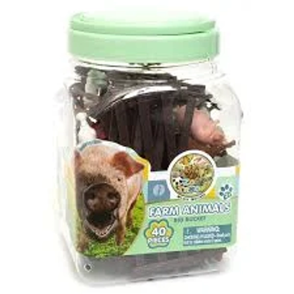 Zoo Troop Big Bucket of Farm Animals Play Set