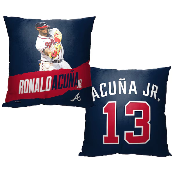 Ronald Acuña Jr. Atlanta Braves The Northwest Group 16" x 16" Player Printed Throw Pillow