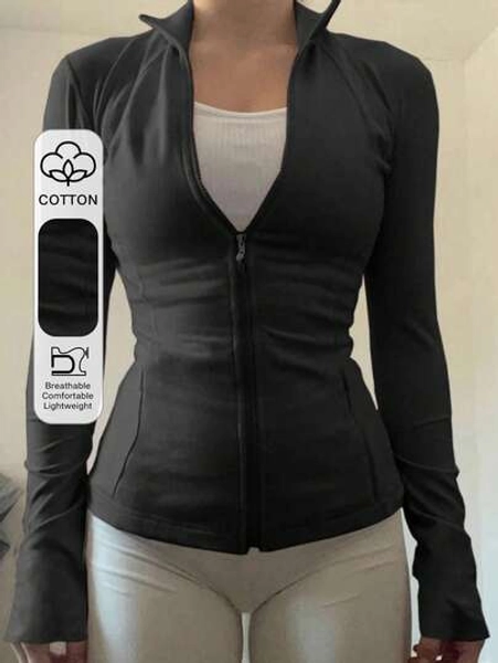DAZY Women's Outdoor High Collar Fitted Zip-Up Padded Coat - Size L