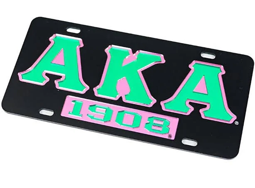 AKA Black Vanity Plate - Alpha Kappa Alpha Black