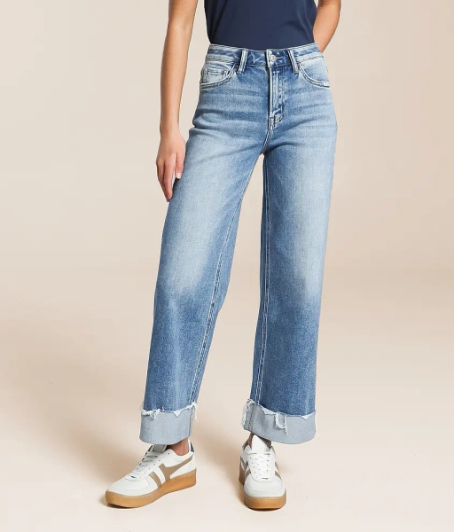 22 Insight Kris Baggy Cropped Wide Leg Stretch Jean