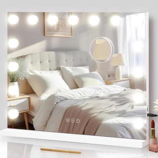 Nusvan Vanity Mirror With Lights Lighted Makeup Mirror With 15