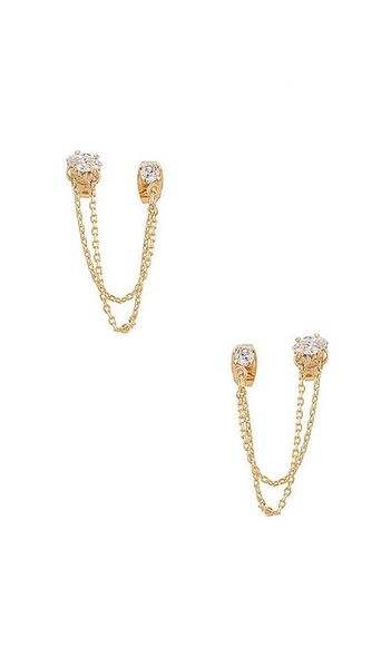 Ettika Earring in Metallic Gold.