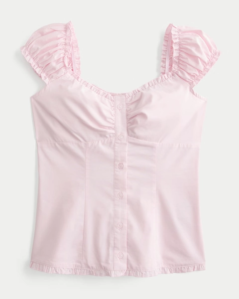 On/Off-the-Shoulder Ruffle Trim Top