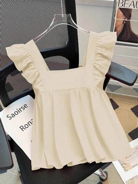 Franclia Women's Fashionable Elegant Cute Cap Sleeve Blouse