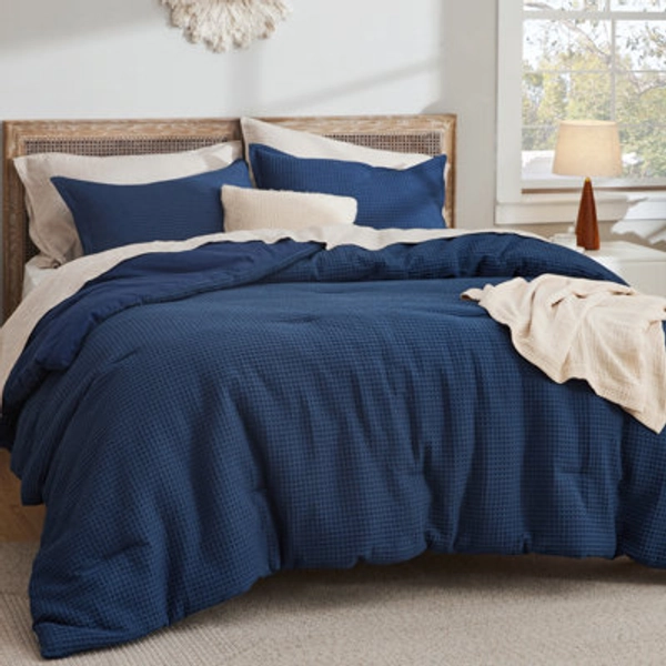 Bedsure Waffle Comforter Set