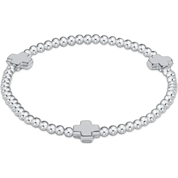 ENewton Signature Cross Sterling Bracelet