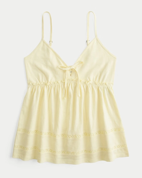 Tie-Front Babydoll Top