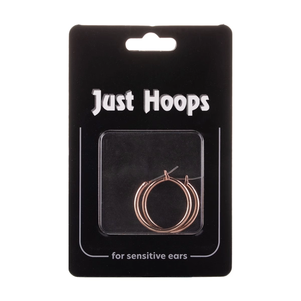 Studex Just Hoops 19mm Hoop Earring Rose Gold 1 Pair | Healthylife