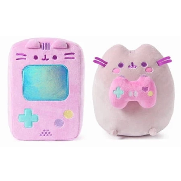 Gund Pusheen Gamer Plush and Handheld Plush Bundle