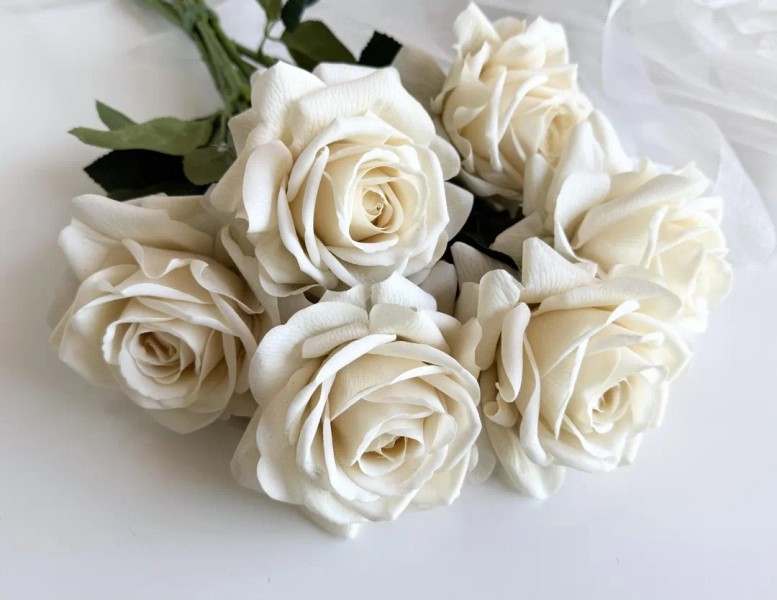 Real Touch Ivory Rose Stem Artificial Beige Roses Latex Wedding Flowers Faux Silk Blooms - Etsy Australia
