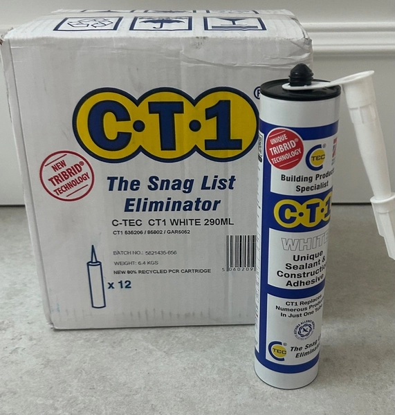 C-Tec CT1 Sealant and Construction Adhesive box 12  - White , 290ml