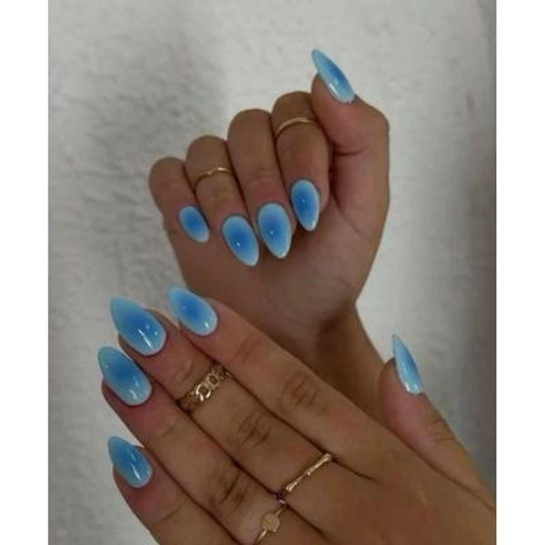 Blue Summer Aura Press on nails set