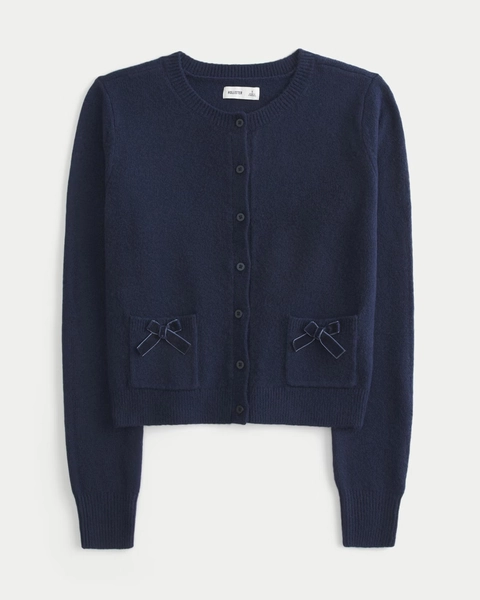 Hollister Comfy Cloud Bow Pocket Cardigan