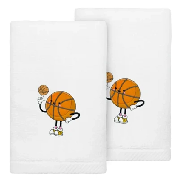 Trinx Basketball Player - Embroidered Luxury 100% Turkish Cotton Hand Towels (Set Of 2)