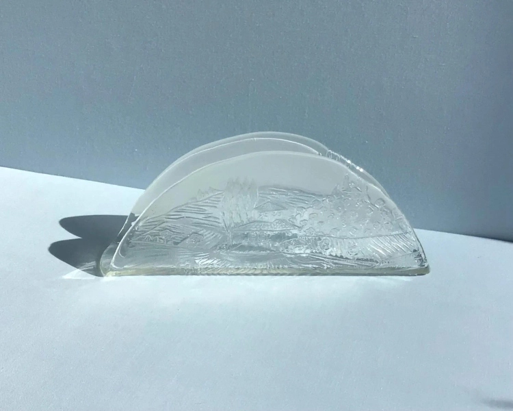 Vintage Italian Glass Napkin/ Serviette Holder