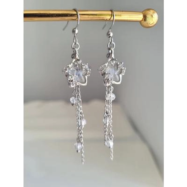 Shooting Star Drop Earrings | Fantasy Silver Dangle Earrings | y2k Star Earrings