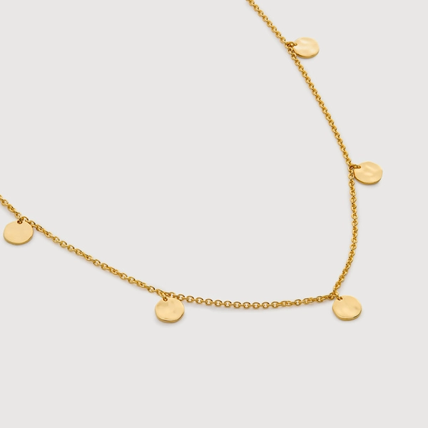Gold Vermeil Siren Muse Station Chain Necklace - 16-18"