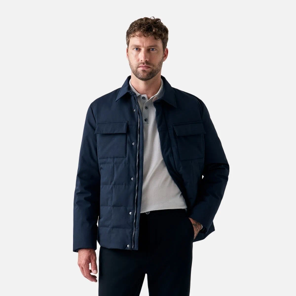 Overshirt Puffer Azul Marinho Masculina