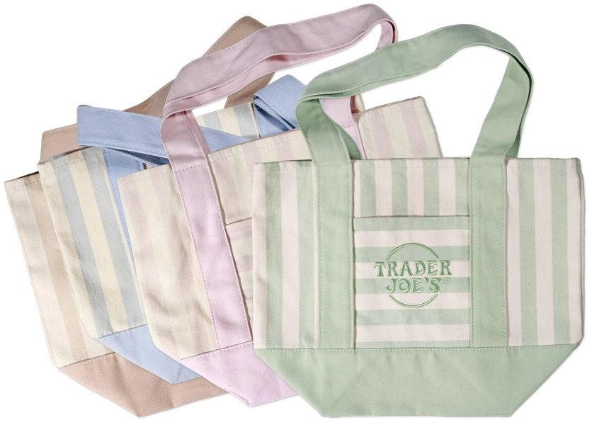 Striped Mini Canvas Tote Bag