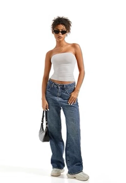 SUUKSESS Women Sexy Tube Top Summer Y2K Going Out Double Lined Basic Tank Top