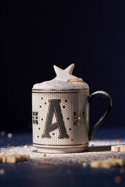 The Bistro Tile Stoneware Mug: Monogram Edition