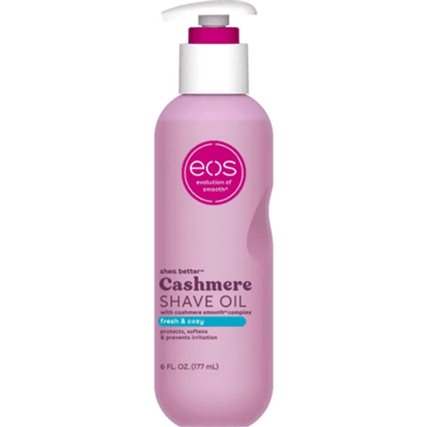 EOS Products  LLC eos Cashmere Shave Oil  Soothes Razor Burn  Moisturizing Body Care  Bikini Safe  6 fl oz