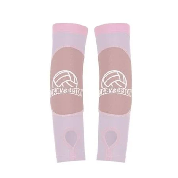 Girls' Volleyball Arm Sleeves with Protection Pads and Thumbhole