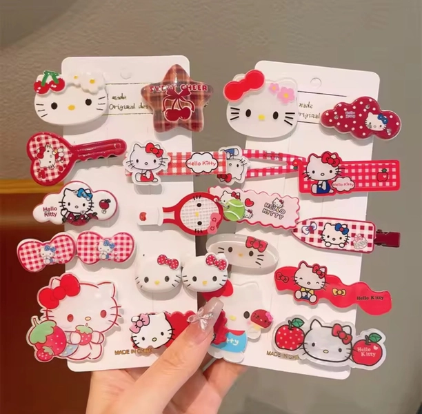 Kawaii Hello Kitty Hair Clips For All Hair Types Anime Cute Hair Stylers Gift
