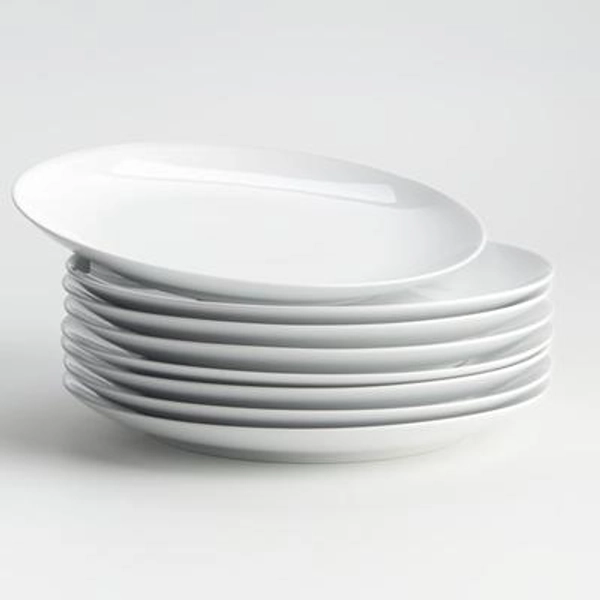 Aspen Porcelain Coupe Dinner Plates, Set of 8