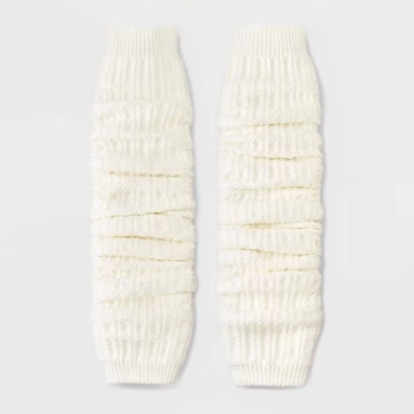 Women's Textured Super Soft Legwarmer Boot Socks - Auden™ Ivory 4-10