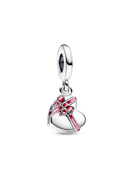 Openable Heart Chocolate Gift Box Dangle Charm