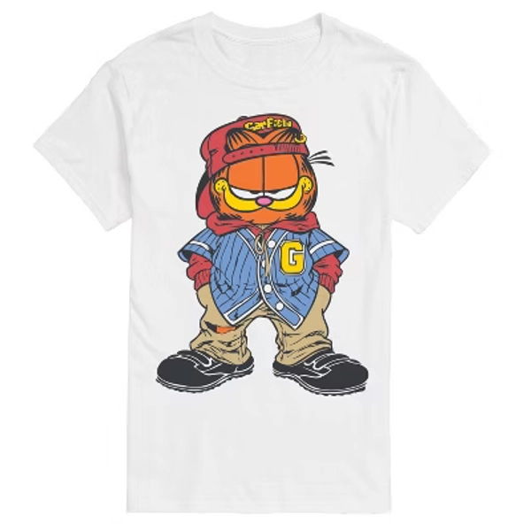 Men's Garfield Street Fashion Short Sleeve Graphic T-Shirt - White - Medium