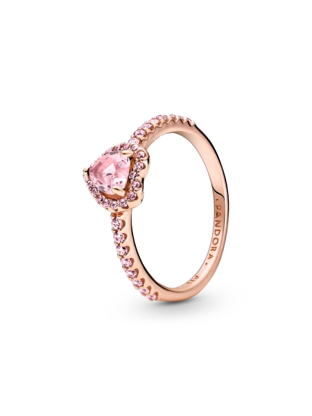 Sparkling Elevated Heart Ring