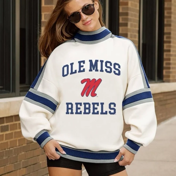 Ole Miss Rebels Vivid Motion Colorblock Turtleneck