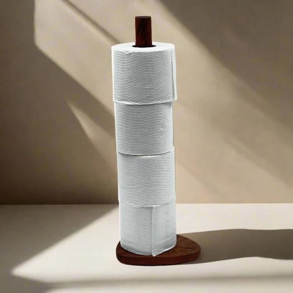 Handcrafted Wood Toilet Roll Holder | Walnut | Bathroom | Minimalist