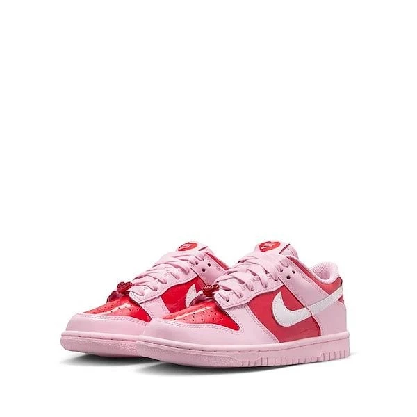 Nike Dunk Low Athletic Shoe - Big Kid - Pink Foam / Summit White / Light Crimson - Size 5