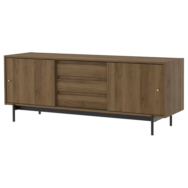 RÅDMANSÖ Tv-meubel - bruin walnootpatroon 176x48x66 cm