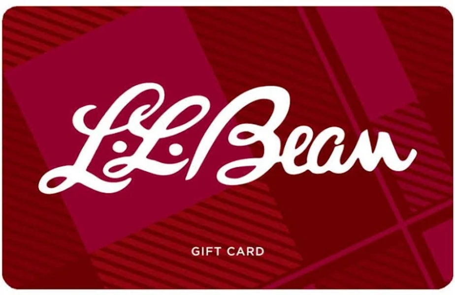 L.L.Bean Holiday Plaid Script Logo E-mail Gift Card