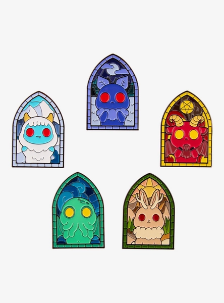 Stained Glass Cryptids Blind Box Enamel Pin Hot Topic Exclusive