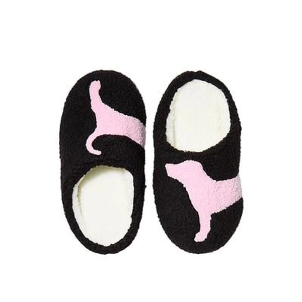 Closed-Toe Slippers, Black, S - Women's - PINK