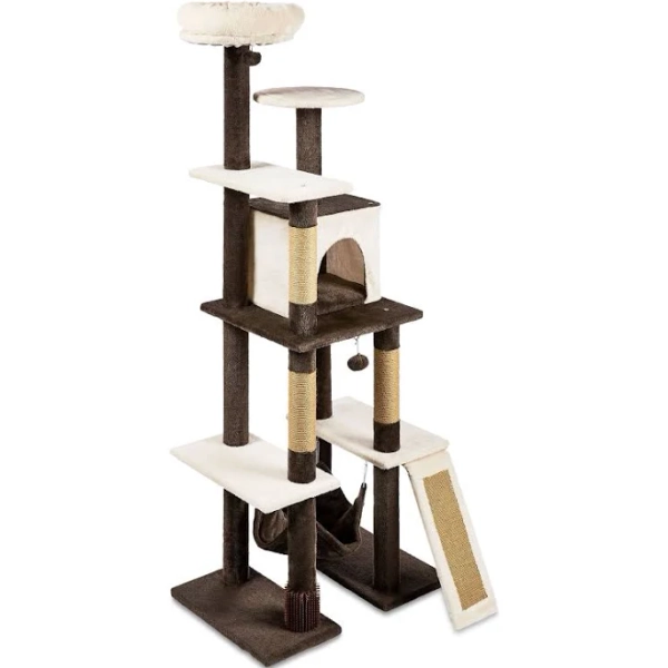 Vibrant Life 7-Level 65" Multi-Functional Cat Tree Activity Tower with Hammock