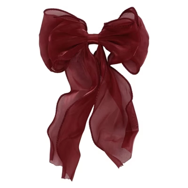 Unique Bargains Women's Cute Bow Hair Pins 10.24"x6.69"x0.79" 1 Pc Red