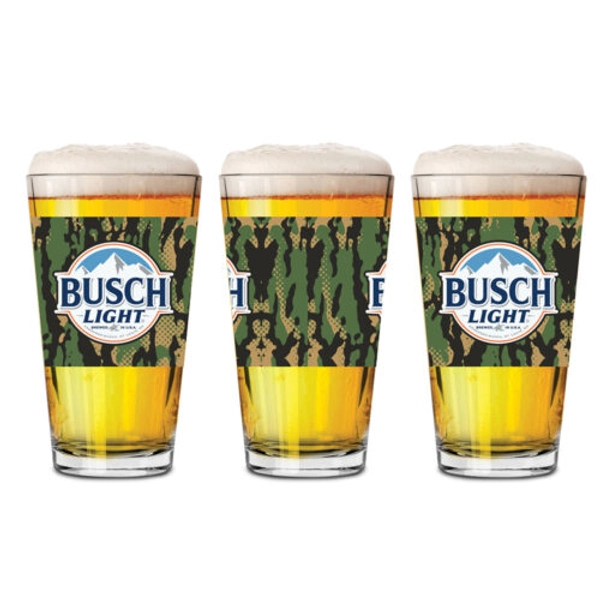 Busch Light Full Camo Pint Glass - The Beer Gear Store