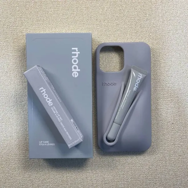 Rhode "summer Lip Gloss" & 3d Silicone Case For Iphone 17 Pro Max 16