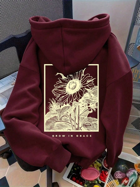 SHEIN Sudadera holgada de mujer con caída en los hombros