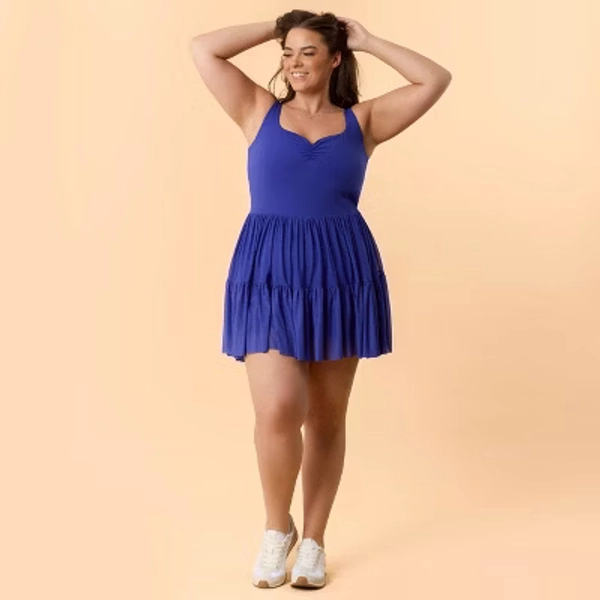 Blogilates Women's Sweetheart Ballerina Dress - Royal Blue 2X