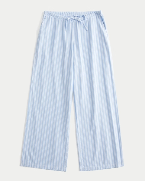 Oxford Wide-Leg Pants