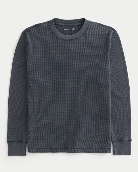 Washed Thermal Crew Shirt